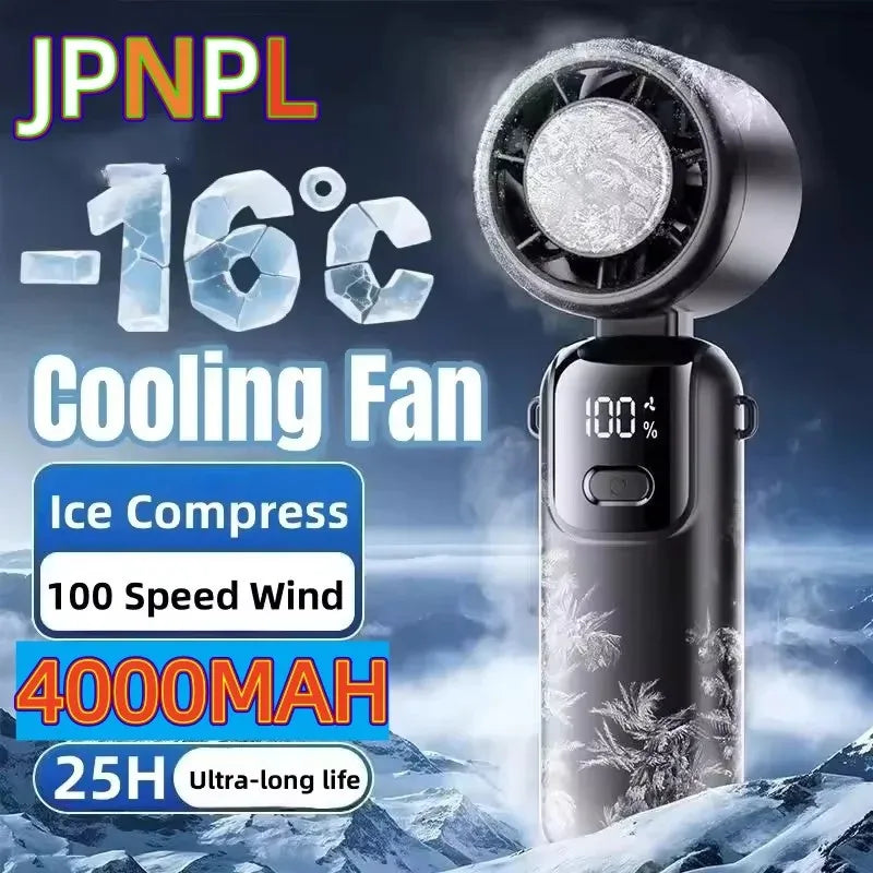 8000mAh USB Hanging Neck Fan Portable Bladeless Mini Rechargeable Mute LED Digital Display Electric Air Cooler Handheld